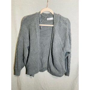 Hollister Sweater Womens XS Gray Cotton Long Sleeve Open Front‎ Neckline Ladies